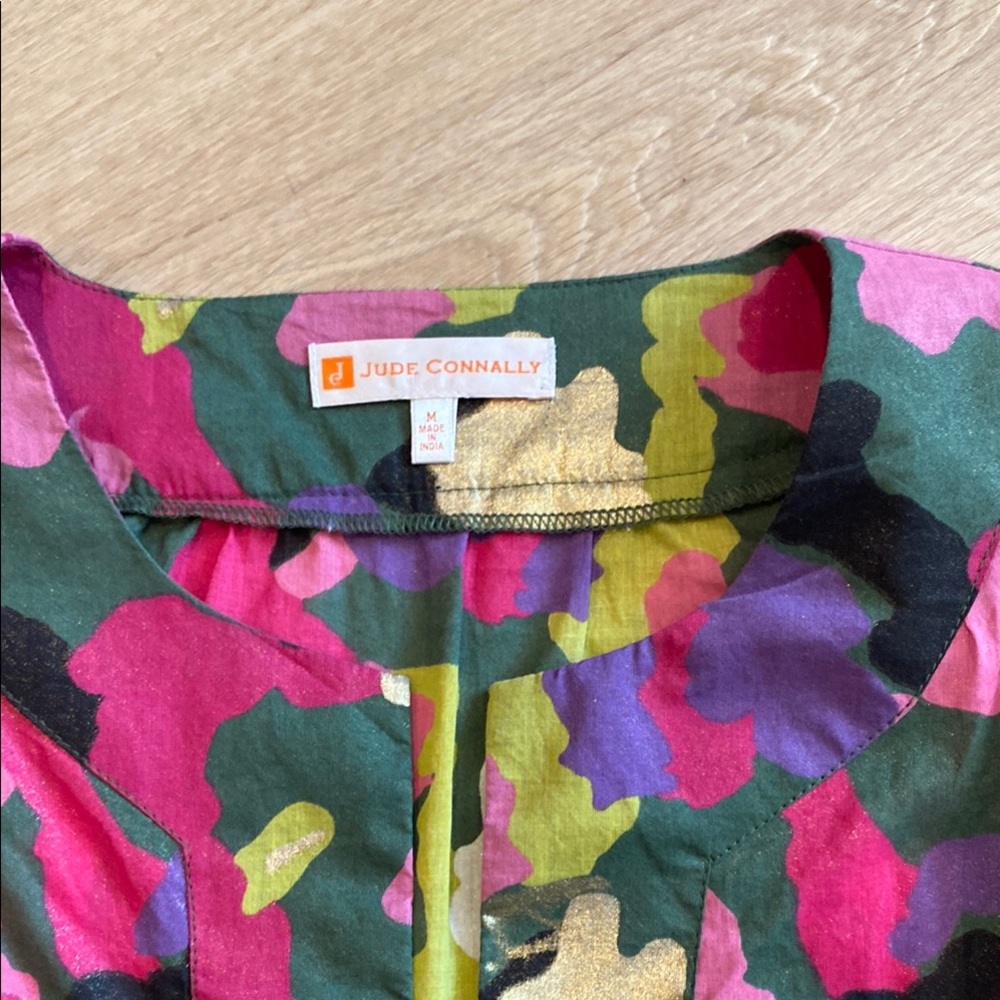 Jude Connally Colorful Camouflage loose tunic